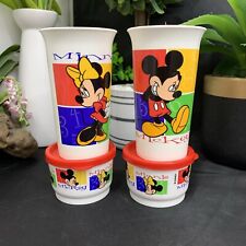 Copos Tupperware Mickey & Minnie Mouse tigela pequena com tampas (043013), usado comprar usado  Enviando para Brazil