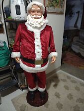 GEMMY Life Size 5ft Christmas Animated Singing Santa Claus great condition -mic for sale  Twin Falls
