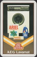 Playing Cards Single Card Old Vintage * AEG WASHING MACHINE * Advertising ARIEL for sale  Shipping to South Africa