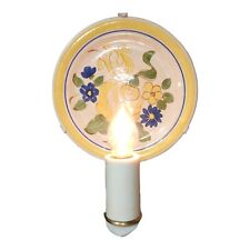 Usado, Accesorio de luz floral pintado a mano aplique de pared de colección placa de cerámica de porcelana funciona segunda mano  Embacar hacia Argentina