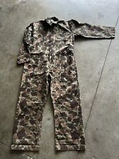 Vintage Winchester Camouflage Coveralls XL Woodland Camo Hunting Suit Old School for sale  Hartford