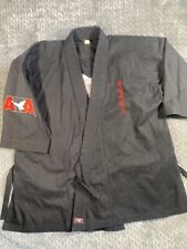 ATA Martial Arts Taekwondo Karate Uniform Top Size 4 Black Embroidered for sale  Shipping to South Africa