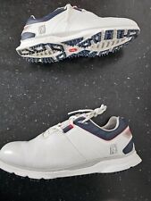 FootJoy Pro SL Golf Shoes White/Navy/Red Leather Spikeless Size 7UK . "VGC" for sale  Shipping to South Africa