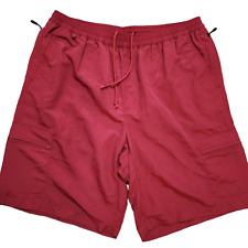 Reel Legends Performance Fishing Mens L stealth Cargo Shorts Red Nylon stretch for sale  Shipping to South Africa