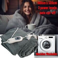 Cobertor elétrico aquecido jogue sobre a cama solteiro casal macio aconchegante quente lã cinza comprar usado  Enviando para Brazil