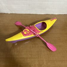 Mattel Barbie Doll Let's Go Kayak Canoe 12” 2013 Pink Orange Yellow And Paddle for sale  Shipping to South Africa