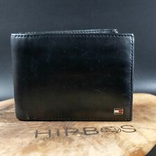 Billetera plegable de cuero para hombre Tommy Hilfiger negra segunda mano  Embacar hacia Argentina