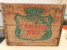 Large Vintage 1960s Canada Dry Ginger Ale Wooden Crate Steel Banded 16 x 12 x 12 for sale  Shipping to South Africa