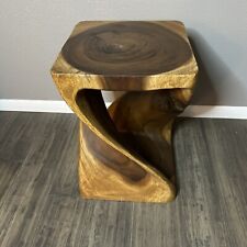 Mesa de extremo giratorio de madera tallada a mano 12""x12""x18"" o taburete de madera decoración moderna del hogar segunda mano  Embacar hacia Argentina