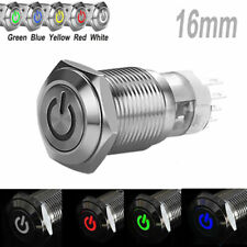 Waterproof Stainless Steel LED 12V 16mm Power Button Switch Push ON/OFF Car Auto for sale  Shipping to Ireland