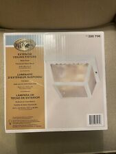 Luminária de teto externa Hampton Bay 9,25x5 vidro branco 60 watts nova caixa aberta, usado comprar usado  Enviando para Brazil