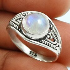 Usado, Natürlich Regenbogen Mondstein 925 Silber Statement Ring Größe 7.5 für Damen X18 comprar usado  Enviando para Brazil