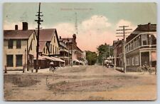 Farmington Maine ~ Intersección Broadway ~ Tienda de muebles ~ Postal de 1907 segunda mano  Embacar hacia Argentina