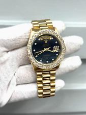 Rolex 18038 President Day Date mostrador de diamante bisel ouro amarelo 18K comprar usado  Enviando para Brazil