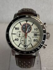 Citizen Men's Chronograph Brown Leather Strap Watch CA0649-06X for sale  Shipping to South Africa