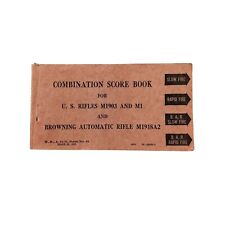 1942 Combination Score Book US Rifles M1903 M1 Browning Automatic Rifle M1918A2  for sale  Burton