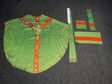 Green Belgian 5 piece Low Mass Vestment Set for sale  Shipping to South Africa