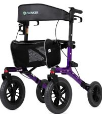ELENKER All-Terrain Rollator Walker with Seat, Outdoor Rolling Walker, 10”, Red for sale  Shipping to South Africa