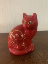 Chat rouge emaux d'occasion  Baccarat