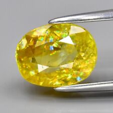 2.00ct 8.2x6.5mm Oval Natural Greenish Yellow Sphene Gemstone, High Luster, used for sale  Shipping to South Africa