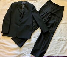 Traje de 2 piezas para niños Van Heusen a rayas negras (16 reglas) Abrigo, 18 pantalones delgados)  segunda mano  Embacar hacia Argentina