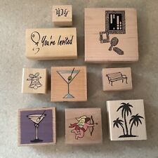 Rubber stamps wooden for sale  WALSALL