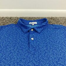 Camisa polo masculina azul golfe jacquard desempenho coral Peter Millar GG US$ 98 comprar usado  Enviando para Brazil
