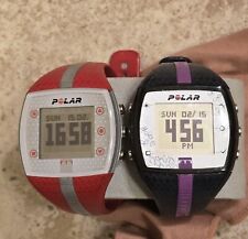 Used, 2 Polar FT7 Digital Watch Women Heart Rate Monitor RED/GRAY & BLACK/PURPLE  for sale  Shipping to South Africa