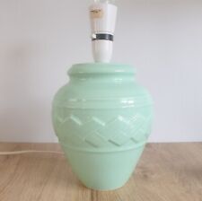 Used, Vintage Retro Green Rounded Woven Zig Zag Pattern Ceramic Table Lamp - 28cm Tall for sale  Shipping to South Africa