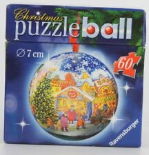 Używany, Ravensburger 60-częściowy 7cm Puzzle bożonarodzeniowe Piłka Jarmark bożonarodzeniowy 2005  na sprzedaż  PL