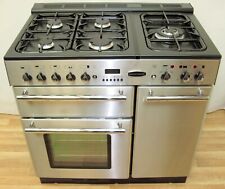 RANGEMASTER DUAL FUEL RANGE COOKER DOUBLE FAN OVEN & GRILL STAINLESS STEEL 90 CM for sale  WATFORD