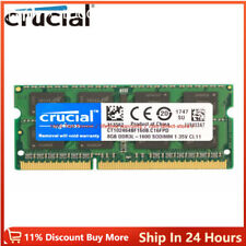 CRUCIAL 8 GB DDR3L 1600 PC3-12800 SODIMM 204 pines memoria RAM DDR3L 1x 8G, usado segunda mano  Embacar hacia Argentina