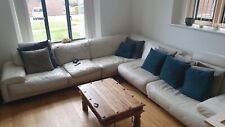 Leather corner sofa for sale  EXETER