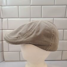 Goorin Bros Chambray Gray Flat Cap Size XL Road Cap Newsboy Golf Cotton Stretch for sale  Shipping to South Africa