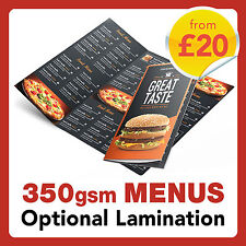 Laminated menus printed for sale  Shipping to Ireland