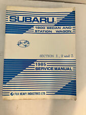 Subaru 1800 sedán y camioneta manual de servicio de fábrica 1985 sección 1,2 y 3 segunda mano  Embacar hacia Argentina