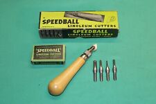 Cortador de linóleo vintage Hunt Pen Speedball original Caja y 5 cuchillas EE. UU. , usado segunda mano  Embacar hacia Argentina