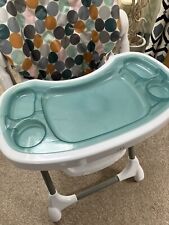 Used, Mamas & Papas Snax Reclining Highchair Low Chair - Blue Gold Spot for sale  MANCHESTER