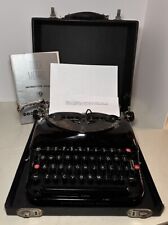 VTG 1940s REMINGTON RAND STREAMLINER Black Glossy Portable Typewriter W/ Case for sale  Shipping to South Africa