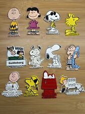 Lote de 12 ímãs de geladeira de borracha antigos vintage Peanuts Snoopy Charlie Brown desenho animado, usado comprar usado  Enviando para Brazil