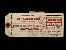 Banco de Reserva Federal de Estados Unidos Etiqueta registrada Knoxville Nashville 1928 Multi franqueada segunda mano  Embacar hacia Mexico