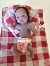 Mini boneca de arte de bebê de silicone corpo inteiro feita à mão 5" (menina)  comprar usado  Enviando para Brazil