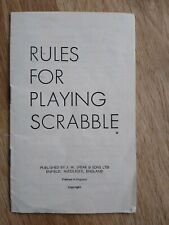 Vintage scrabble rules for sale  Shipping to Ireland