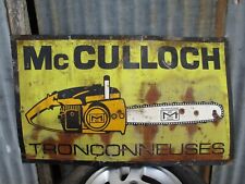 Vintage McCulloch Chainsaw Large Dealers Sign for sale  Shipping to South Africa