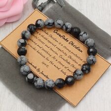 Snowflake obsidian bracelet for sale  DOVER