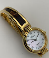 Vintage Novo PARMEX Relógio de Quartzo Feminino 24mm Mostrador Branco MOP Caixa Banhada a Ouro comprar usado  Enviando para Brazil