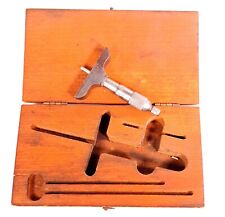 Usado, Antigo Starrett caixa de madeira de substituição fonte antiga Craftsman medidor de profundidade micrômetro comprar usado  Enviando para Brazil