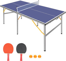 Mesas de ping pong de tamaño mediano de 6X3 pies - Red de mesa de ping pong portátil para interiores/exteriores segunda mano  Embacar hacia Argentina