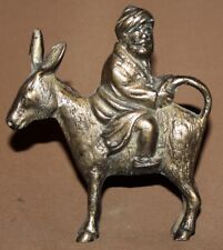 VINTAGE BRONZE FIGURINE ISLAMIC MAN RIDING DONKEY for sale  Shipping to Canada