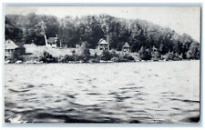 Cartão postal 1953 Cabins at Rangers Lodge Lake Baptiste Canadá Bancroft Ontário comprar usado  Enviando para Brazil